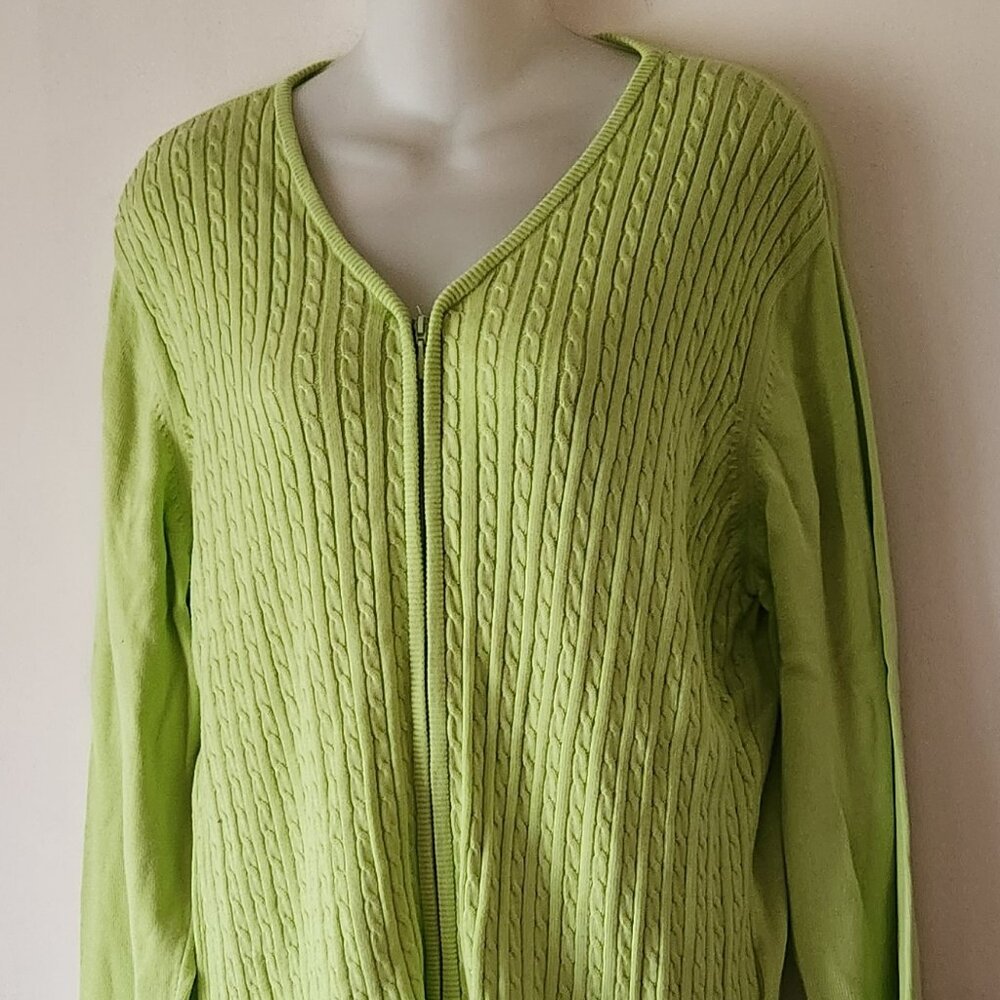 Tail cardigan sweater sz XL light green good condition